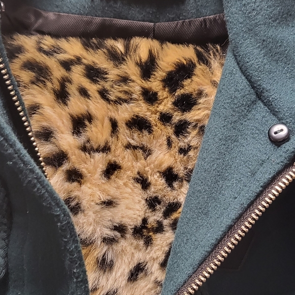 Morgan & Co Jacket with adjustable leopard collar fur - Picture 2 of 2
